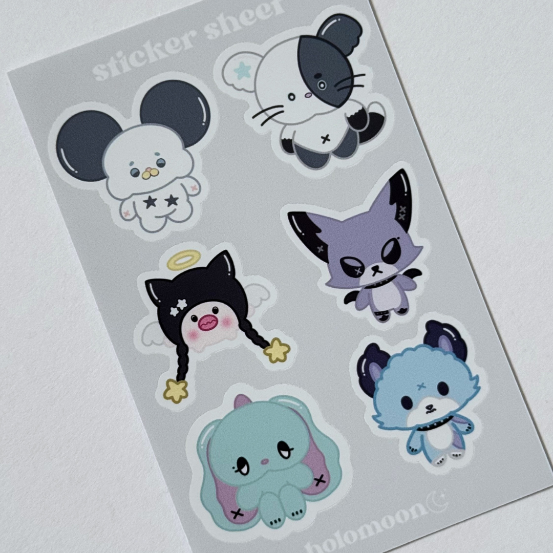 Xdinary Monsters Sticker Sheet