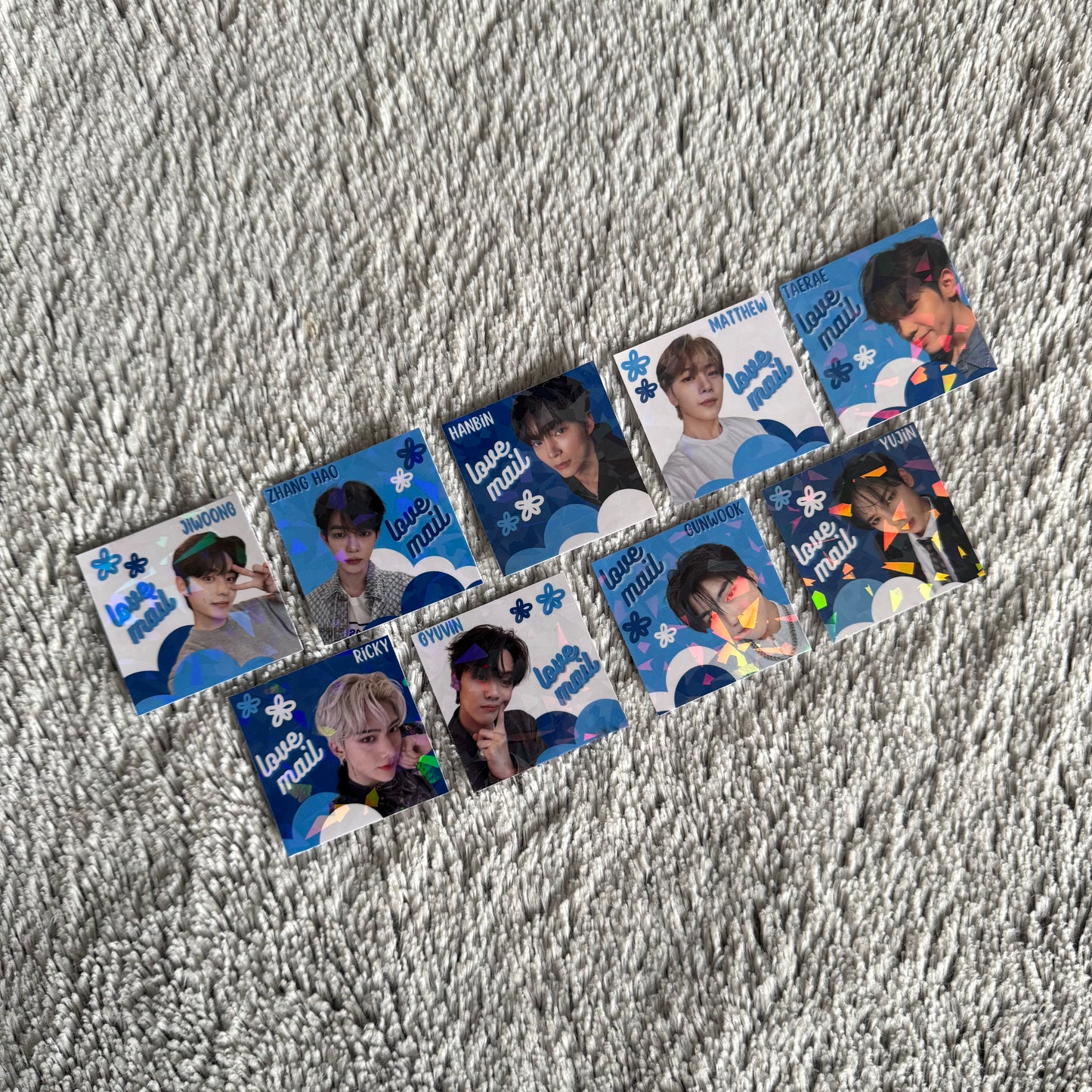 ZeroBaseOne Love Mail Stickers - Holographic (10 pack)