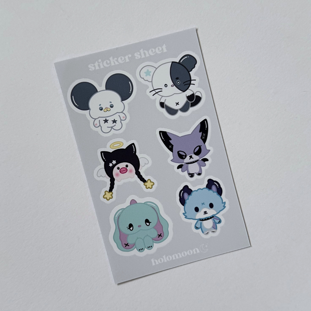 Xdinary Monsters Sticker Sheet