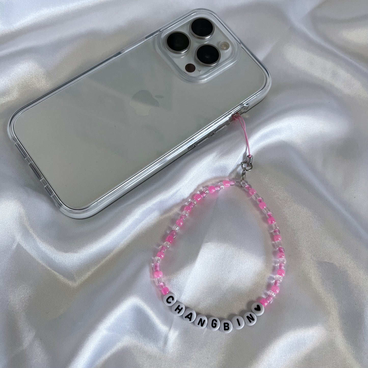 Custom Beaded Charm - Pink