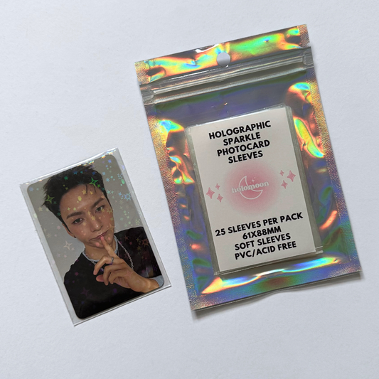Pochettes holographiques scintillantes pour cartes photo (paquet de 25)