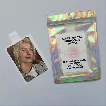 Clear Pull Tab Photocard Sleeves (25 pack)