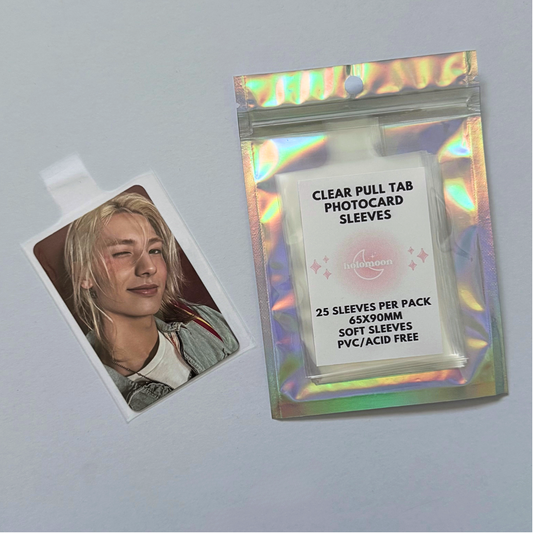 Clear Pull Tab Photocard Sleeves (25 pack)