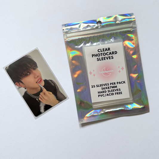 Slim Fit Clear Photocard Sleeves (25 pack)