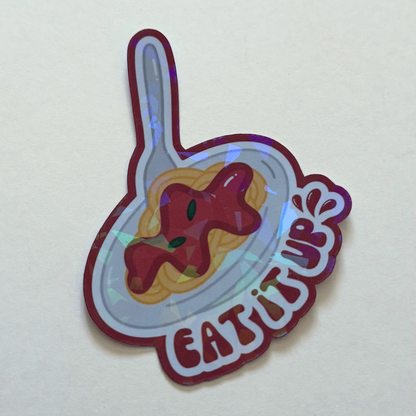 LE SSERAFIM Eat It Up Spaghetti Holographic Sticker