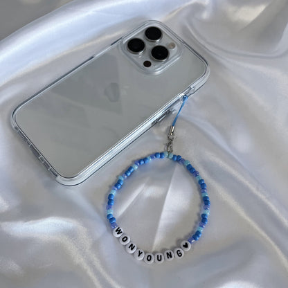 Custom Beaded Charm - Periwinkle Blue