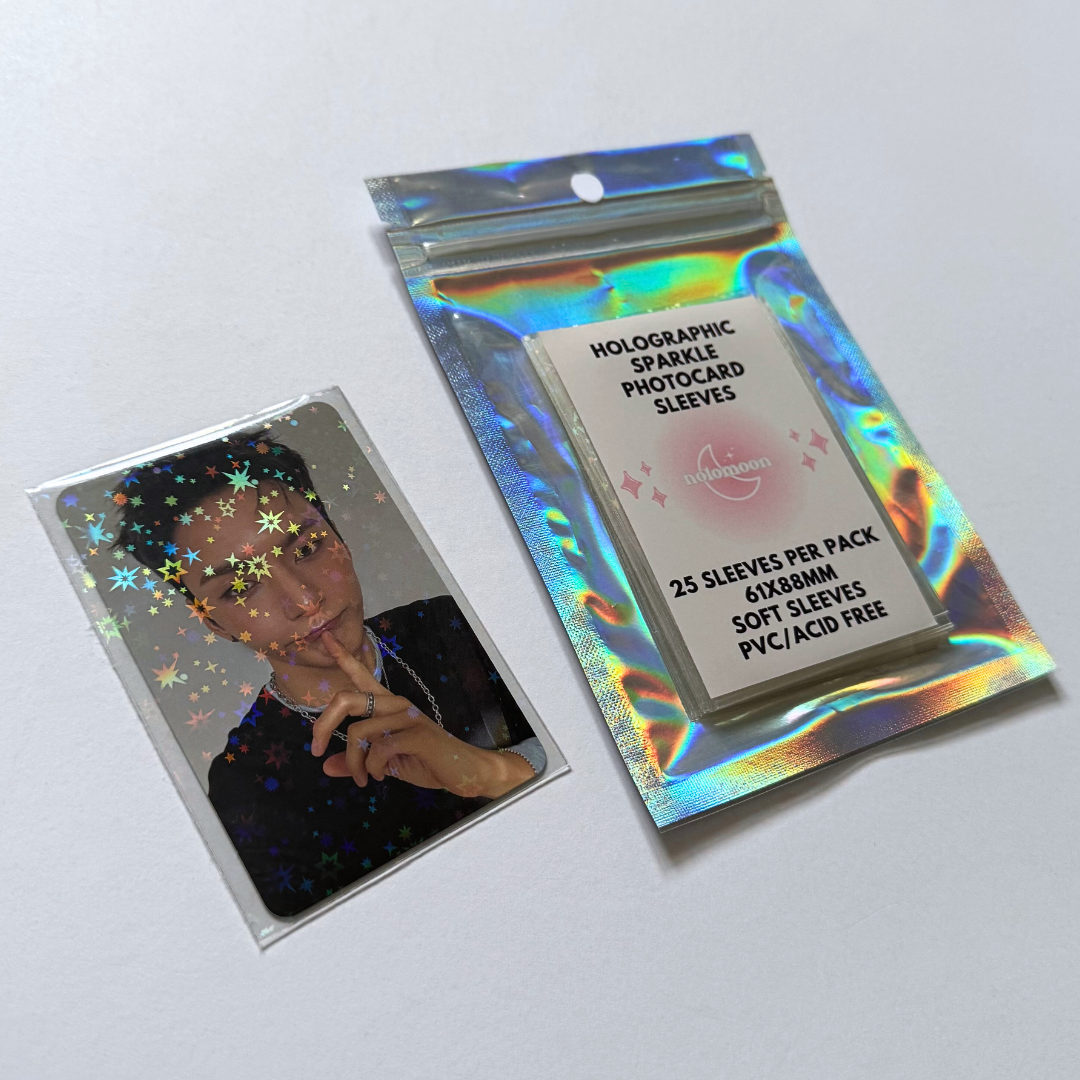 Fundas holográficas para tarjetas fotográficas brillantes (paquete de 25)