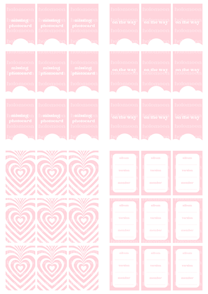 Pink Binder Fillers Digital Download