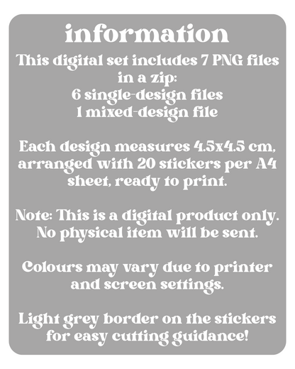 P1Harmony Love Mail Stickers Digital Download