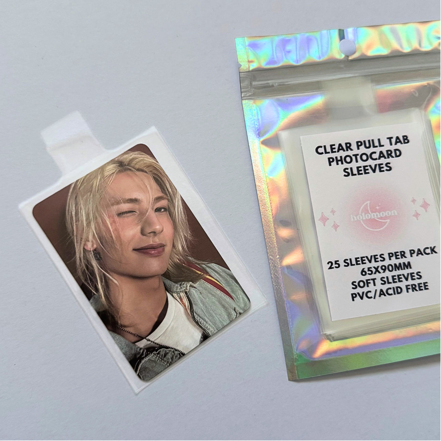 Clear Pull Tab Photocard Sleeves (25 pack)