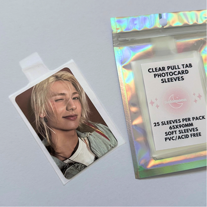 Clear Pull Tab Photocard Sleeves (25 pack)