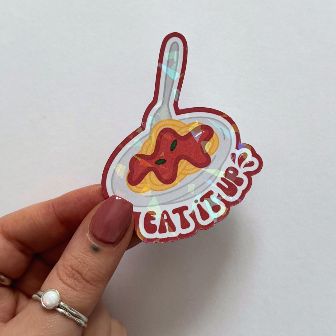 LE SSERAFIM Eat It Up Spaghetti Holographic Sticker