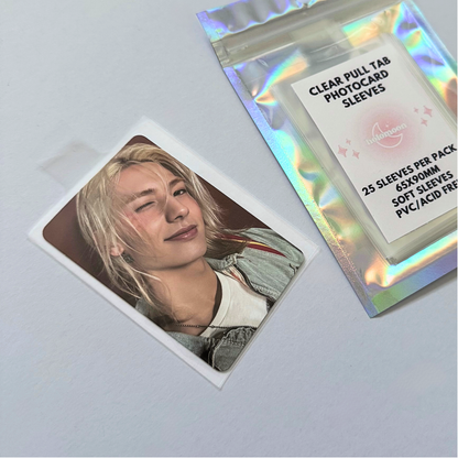 Clear Pull Tab Photocard Sleeves (25 pack)