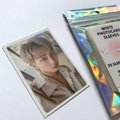 Pochettes blanches pour cartes photo (paquet de 25)