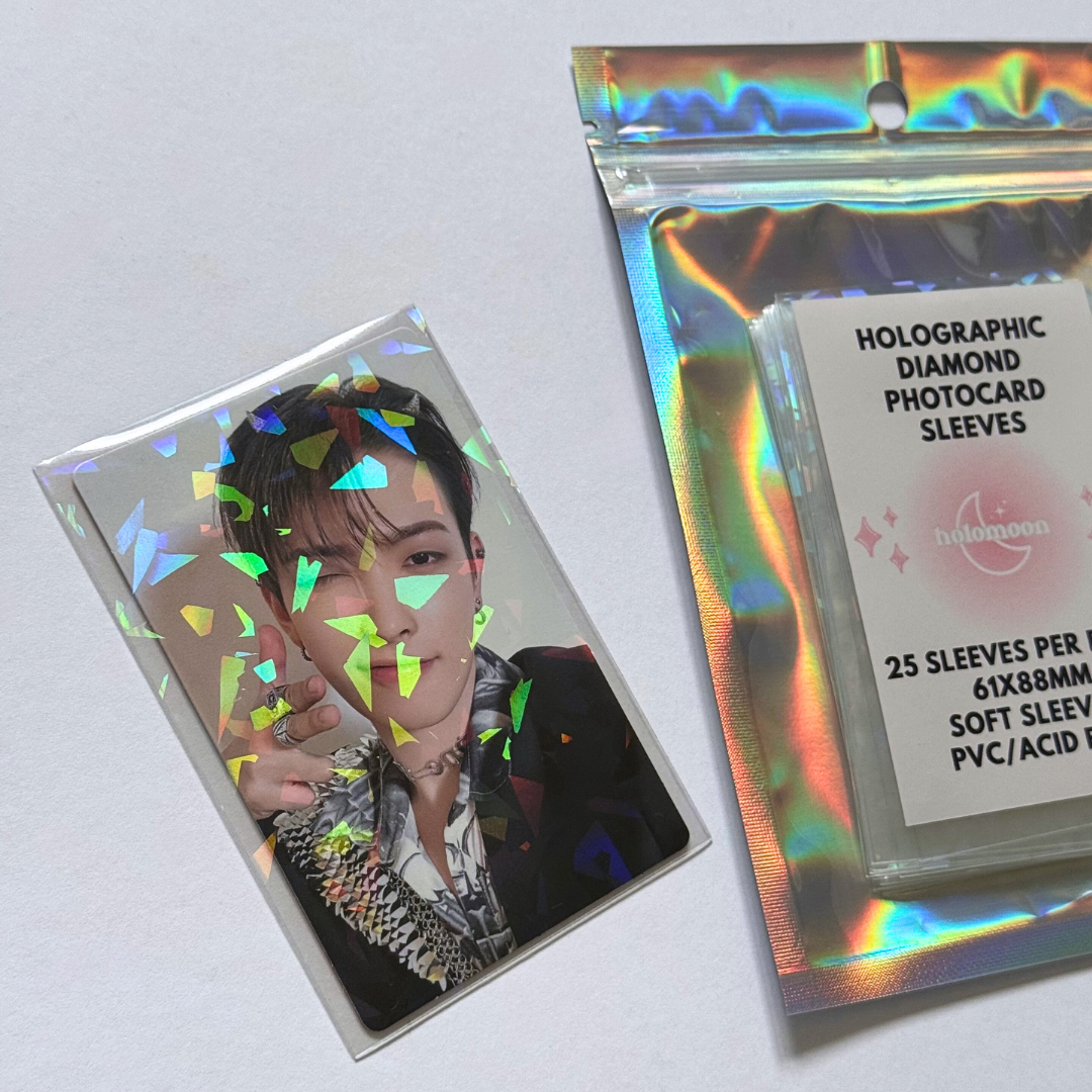 Pochettes holographiques pour cartes photo diamant (paquet de 25)