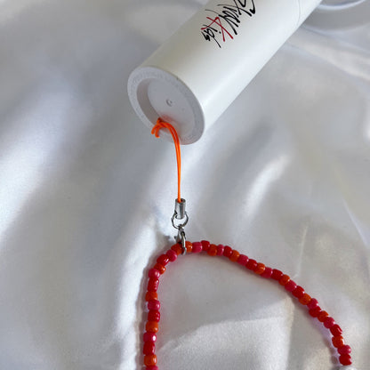 Custom Beaded Charm - Orange Red