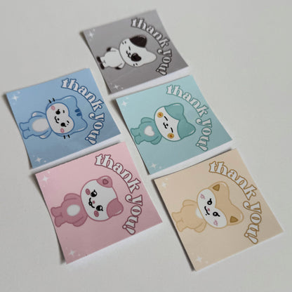 Twinzy Glossy Thank You Mailing Stickers (10 Pack)