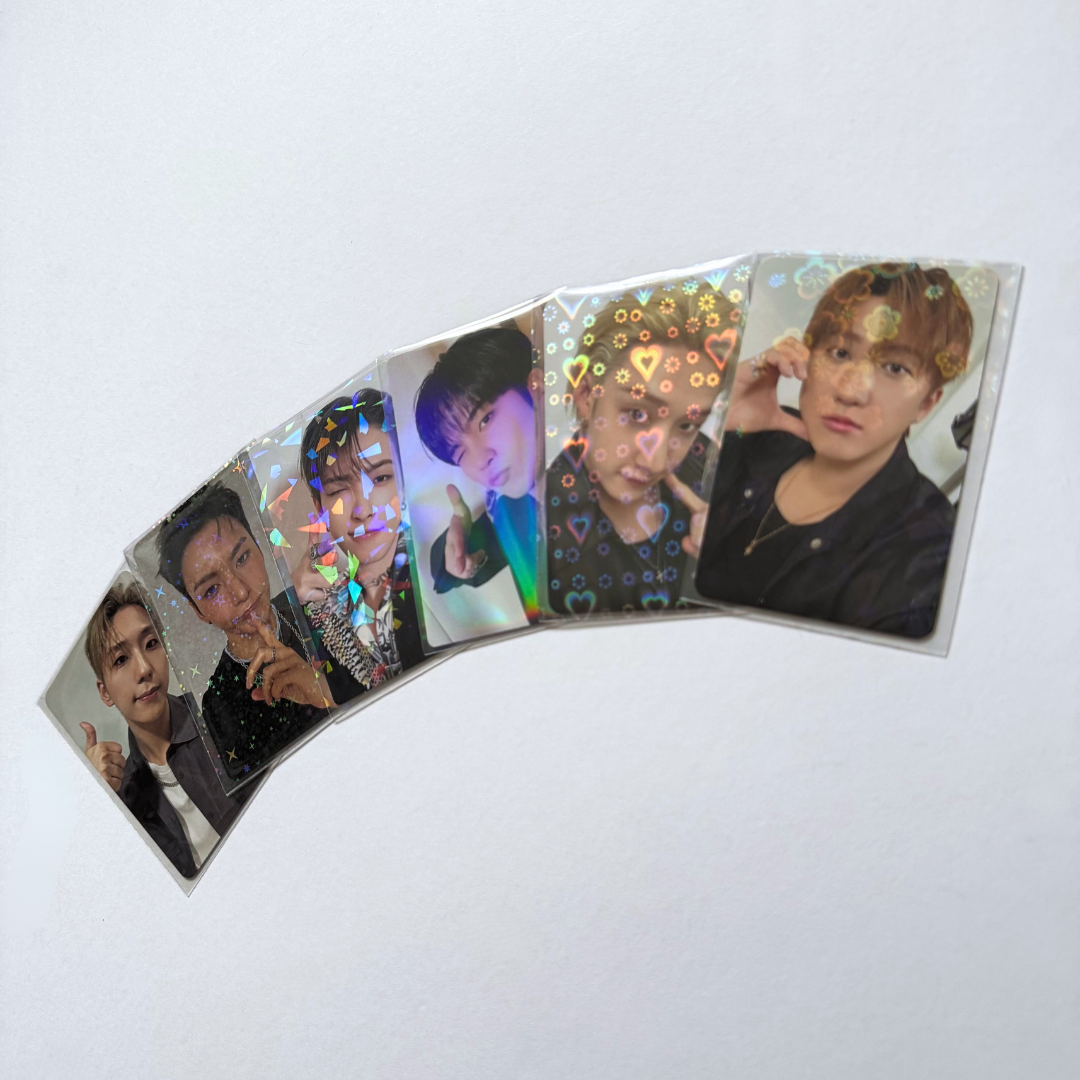 Pochettes holographiques pour cartes photo diamant (paquet de 25)