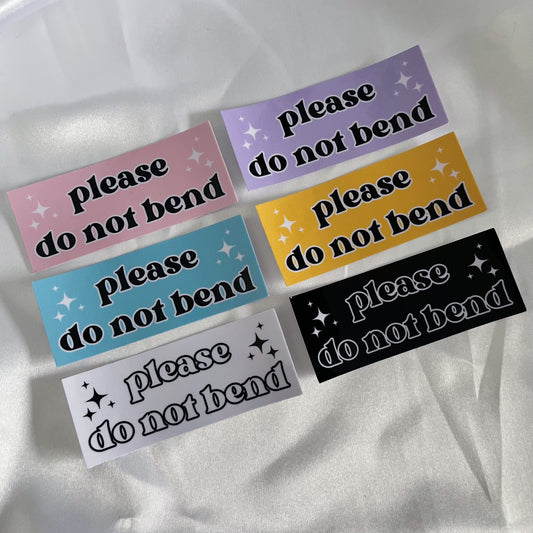 Do Not Bend Stickers Regular - Glossy (10 Pack)