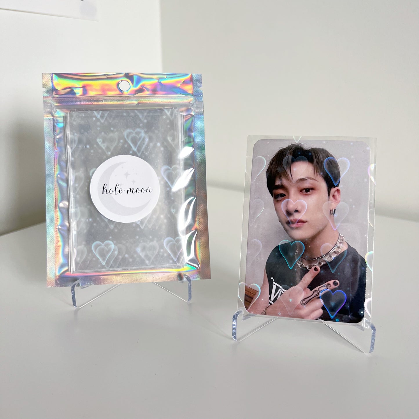 Holographic Heart Photocard Sleeves (25 pack)