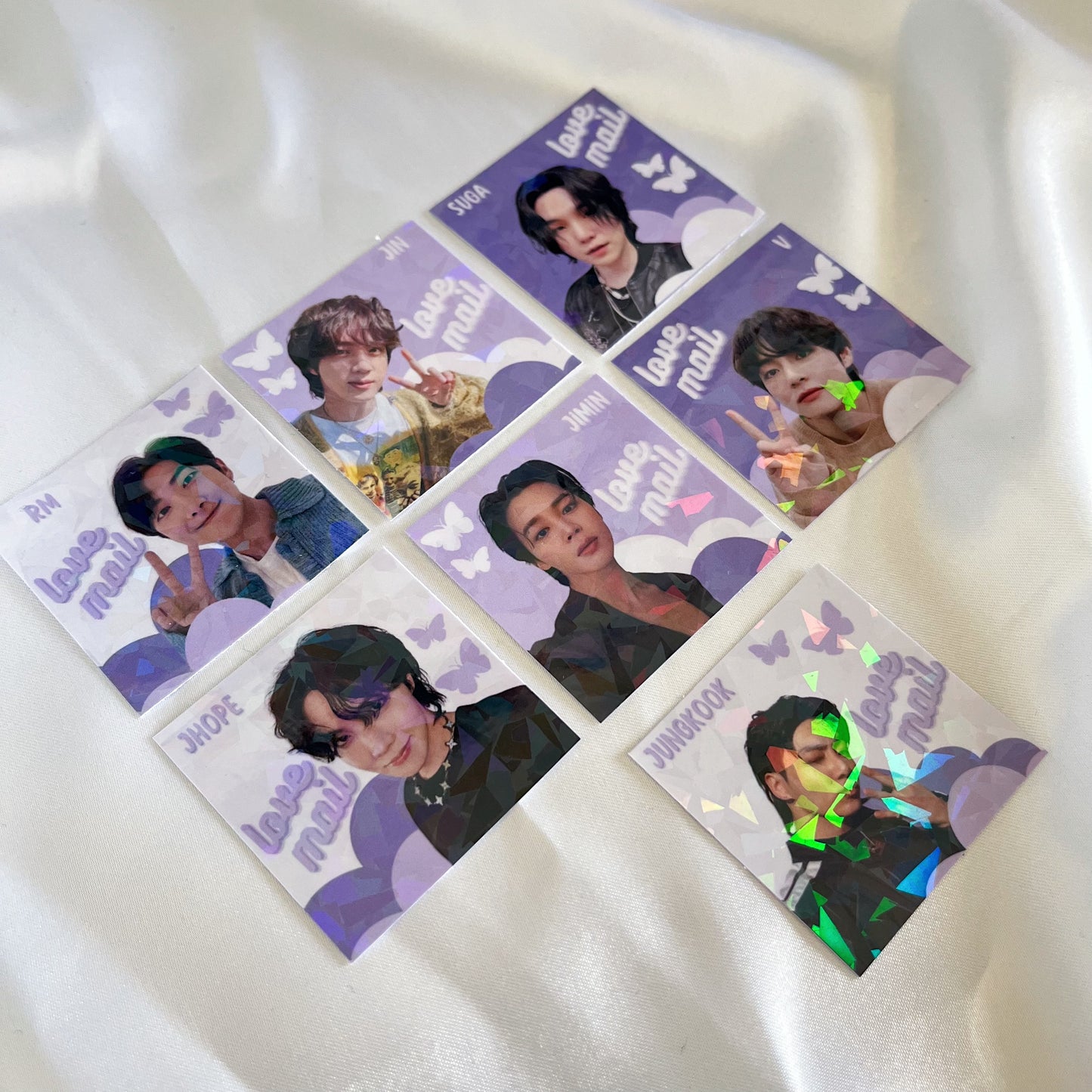 BTS Love Mail Stickers - Holographic (10 pack)