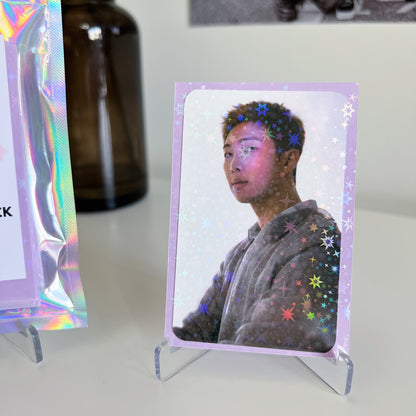 Holographic Star Lilac Photocard Sleeves (25 Pack)