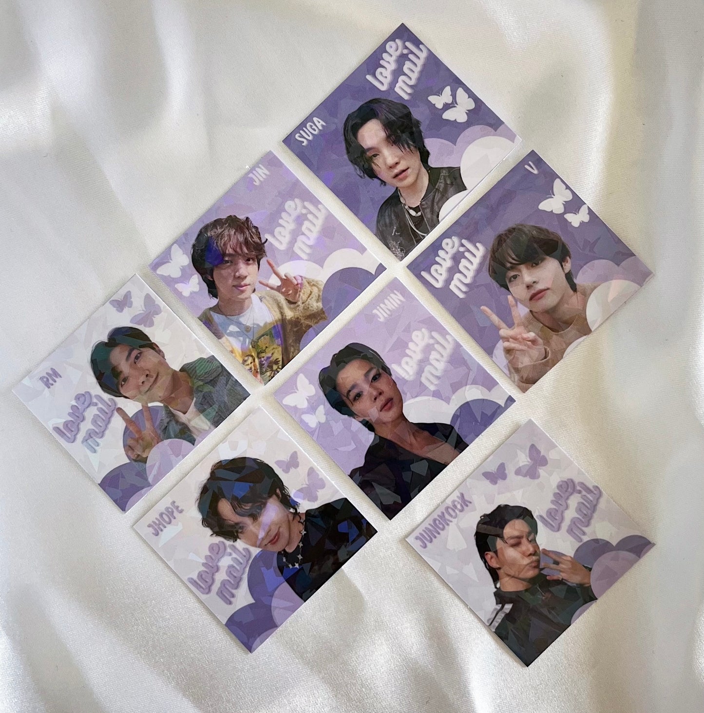 BTS Love Mail Stickers - Holographic (10 pack)