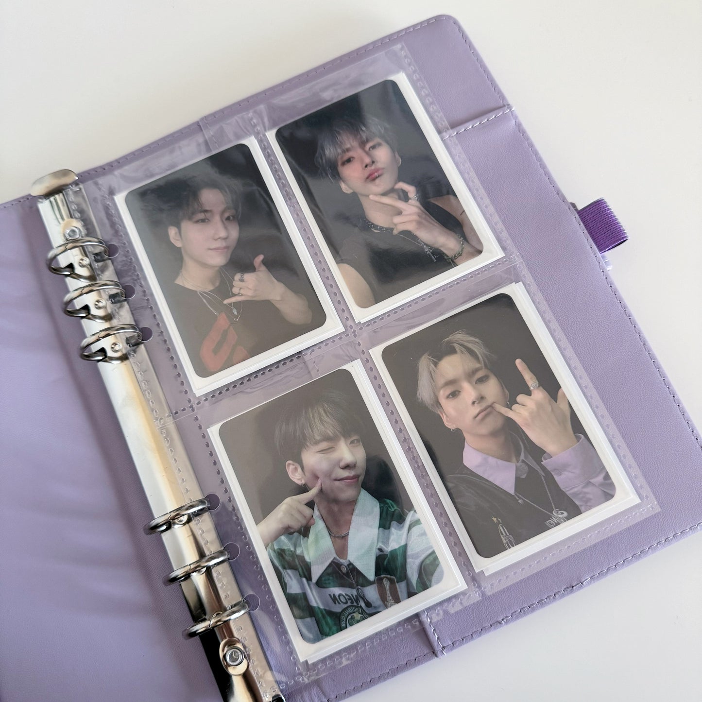 Purple A5 PU Leather Binder