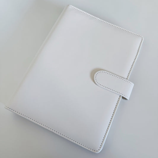 White A5 PU Leather Binder