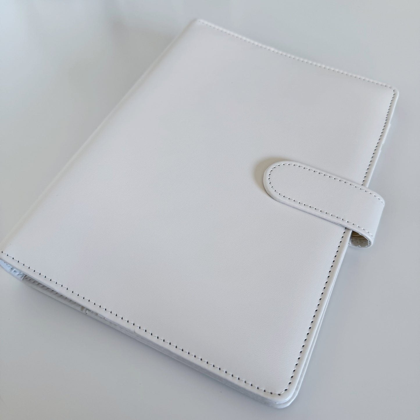 White A5 PU Leather Binder