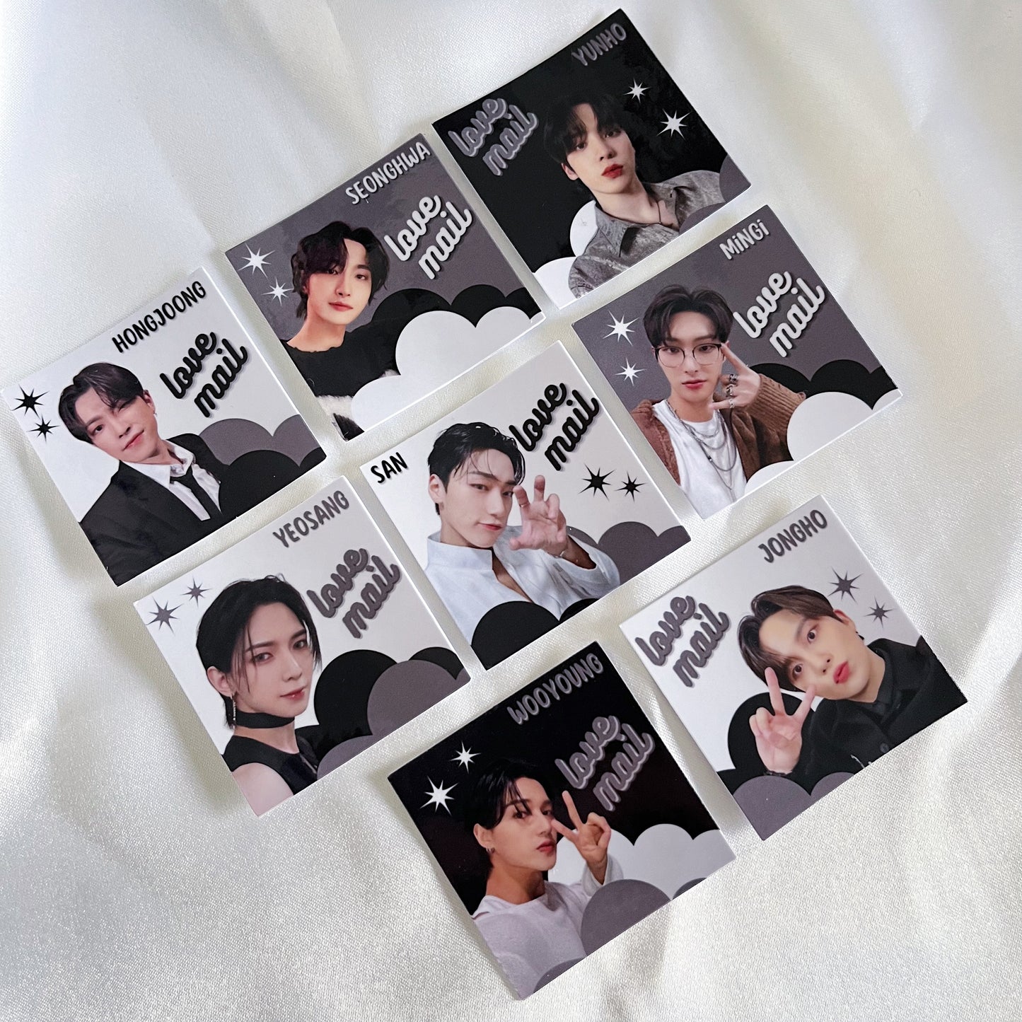 Ateez Love Mail Stickers - Glossy (10 pack)